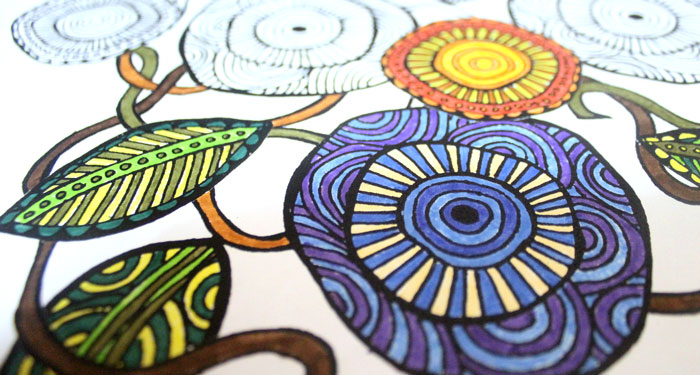 Download these free printable complex coloring pages for adults in a cool, artsy flower theme! These free complex coloring pages are hand drawn and so relaxing to color in.
