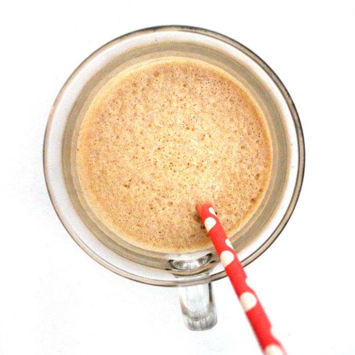 Make this WICKED protein shake recipe - you'll never guess it's your protein fix for the day! It has a double does of chocolate, plus peanut butter flavor, and is rich and filling.