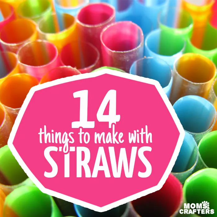 14 of the BEST and most unique things to make with straws - these straw crafts use both paper straws and plastic, and include kids crafts, adult DIY, and unique ideas for teens too.