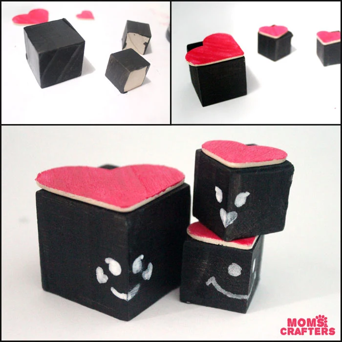 Make this adorable love bug valentine's day craft for kids! These lovebug blocks are so friendly and fun to play with - and they're easy to make too!
