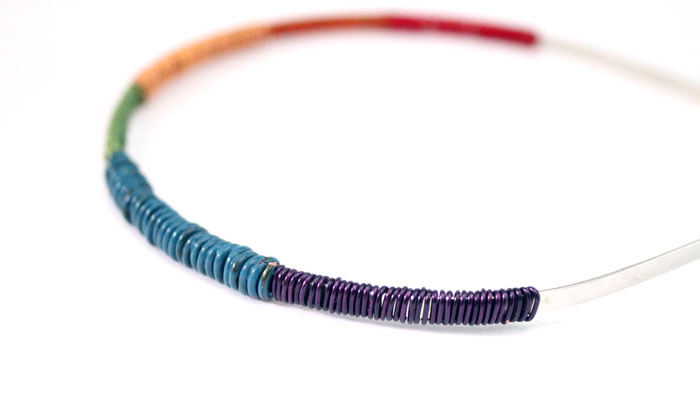 It's so easy to make this wire wrapped rainbow headband - I want to make ten! You can make it in any color, and don't need to know anything about jewelry making to start. It's an easy craft idea for teens, adults, or even big kids