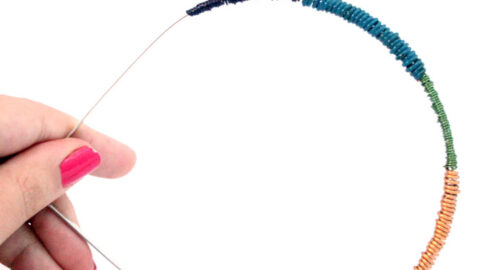 DIY Wire Wrapped Rainbow Headband