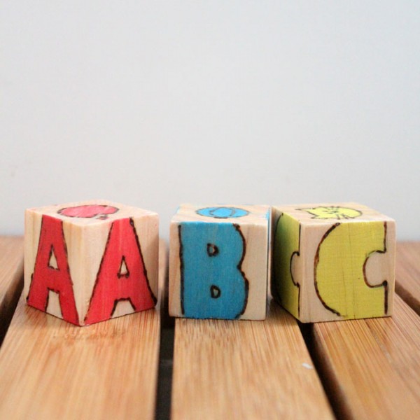 early learning centre wooden alphabet blocks