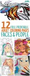 12 Free Printable Faces Adult Coloring Pages