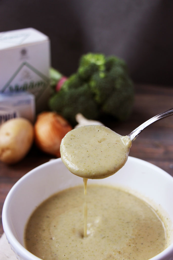 Make this delicious, easy and hearty creamy broccoli soup recipe. It's a perfect easy dinner idea - it has in it vegetables, proteins, and carbs to fill in. And it's so tasty and kid-friendly too.