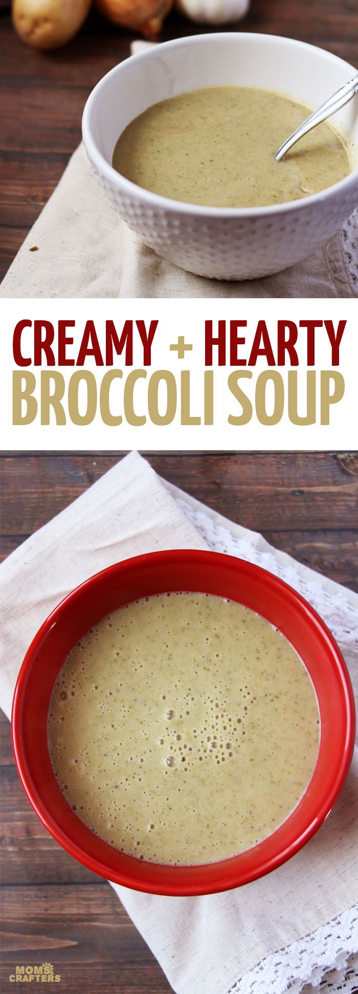 Make this delicious, easy and hearty creamy broccoli soup recipe. It's a perfect easy dinner idea - it has in it vegetables, proteins, and carbs to fill in. And it's so tasty and kid-friendly too.