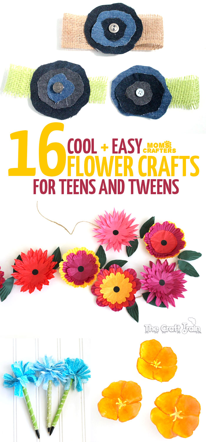 Spring is in the air! Make these beautiful flower crafts for teens and tweens - they're beautiful, easy, and fun!