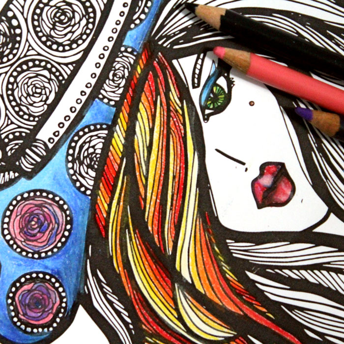 woman face coloring pages printable