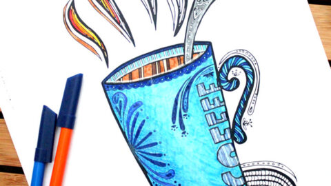 Adult Coloring Pages for Coffee Lovers