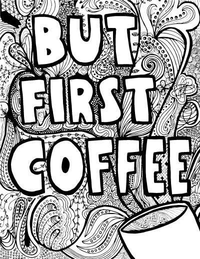 If you love coffee and you love adult colouring, you'll want to grab these printable coloring pages for adults! These coffee themed complex coloring pages are the best way to relax, and even include a coffee mandala!!