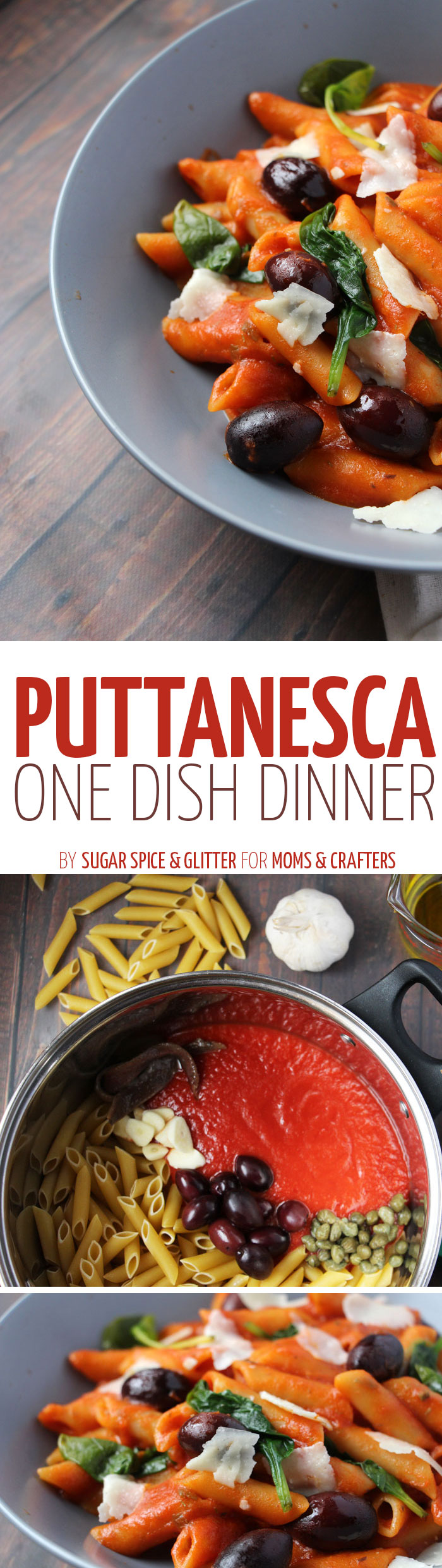 Make this delicious pasta puttanesca one-pot dinner recipe! This easy single dish meal is totally kid-friendly, plus it's kosher too! Perfect for busy moms...