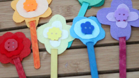 DIY Fine Motor Toy: Color-matching flowers