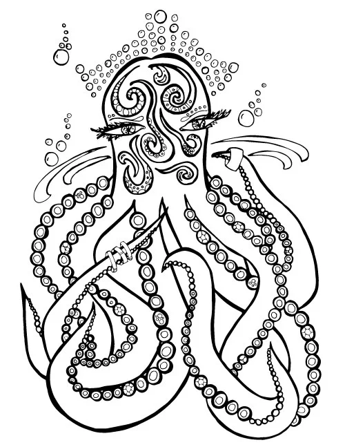 These beach themed ocean coloring pages for adults are so cool - many different levels of difficulty, and unique complex pages. YOu'll love these sea coloring pages, especially the flip flops.
