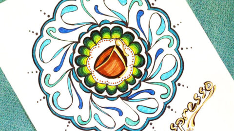 Coffee and Tea Mandala Coloring Pages for Adults