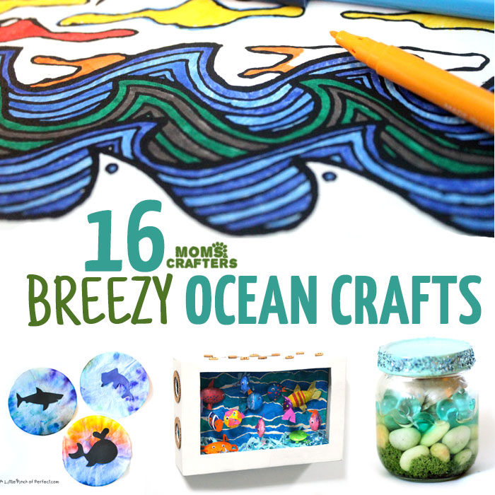 16 ocean crafts all in a sea and beach theme! I love these summer craft ideas and DIY. You'll find something for everyone - toddlers, kids, adults... even some adult coloring pages!