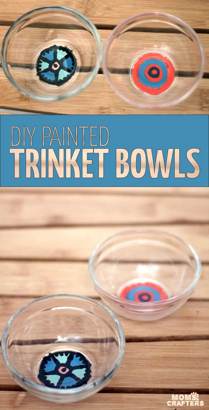 Make these magnificent DIY painted glass bowls to drop your keys, trinkets, or candies into! They are made using materials you likely have handy and are so easy and pretty! The mandala-inspired pattern is made using a combination of paints. It's an easy nail polish craft for you to try for the home.