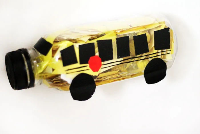 Practice scissor skills in this fun back to school craft to prepare for preschool or kindergarten! This DIY school bus discovery bottle is a cool DIY toy that also doubles as an educational activity for toddlers and preschoolers.