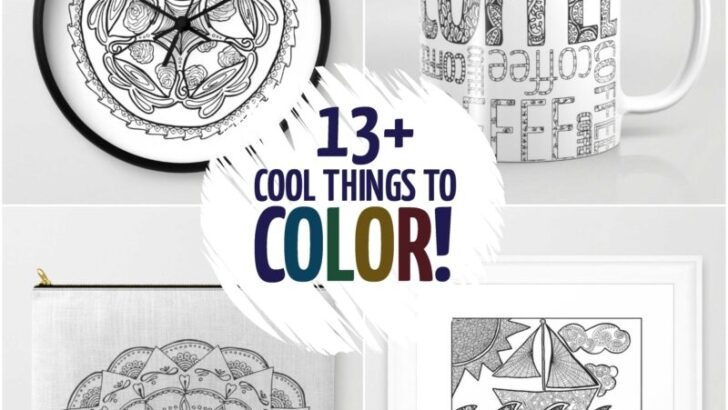 13+ Cool things to color – that aren’t coloring pages!