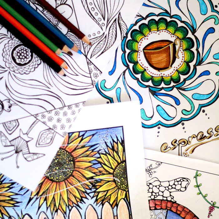 21 things to make with adult coloring pages - if you saved your colorring that you worked so hard on, these are some great easy functional crafts to make with them!