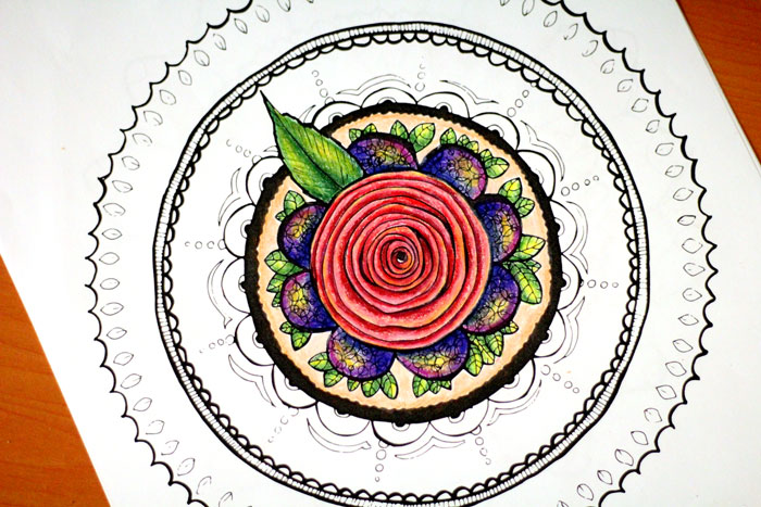 Grab these 5 cool printable mandala coloring pages for adults - floral, petals, rosette, buttons and fabric, and a mandala coffee mug!