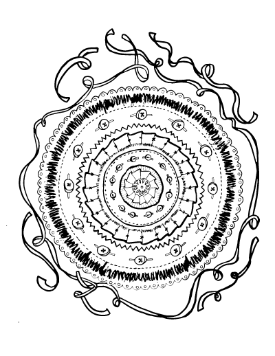 Mandala com corações e desenhos complexos - Mandalas - Coloring Pages for  Adults