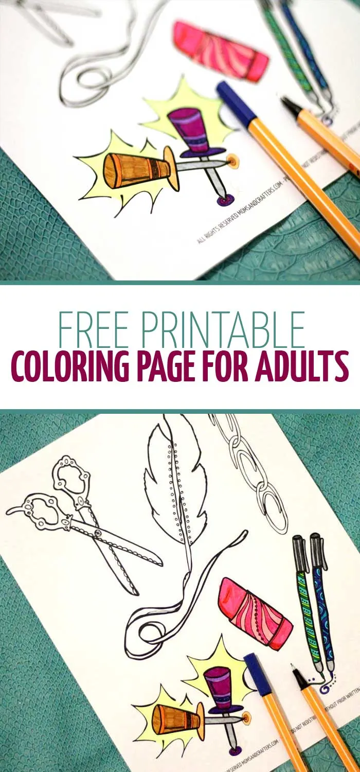 Some fun for back-to-school for teens and college students! Grab these free printable office supplies coloring pages for adults for some stationery store-inspired fun...