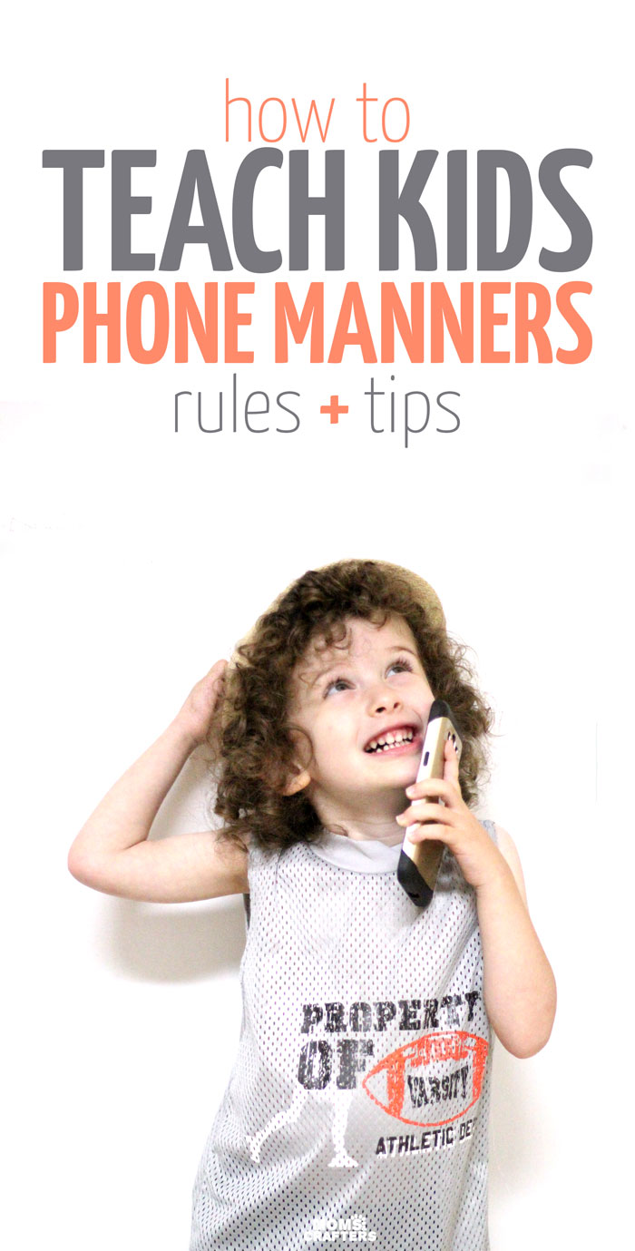 Some of the best parenting tips for teaching children phone etiquette - boyh rules for phone manners and tips for how to teach it! This is SO important when giving kids their first cellphones and the new school year is a great time to do this!