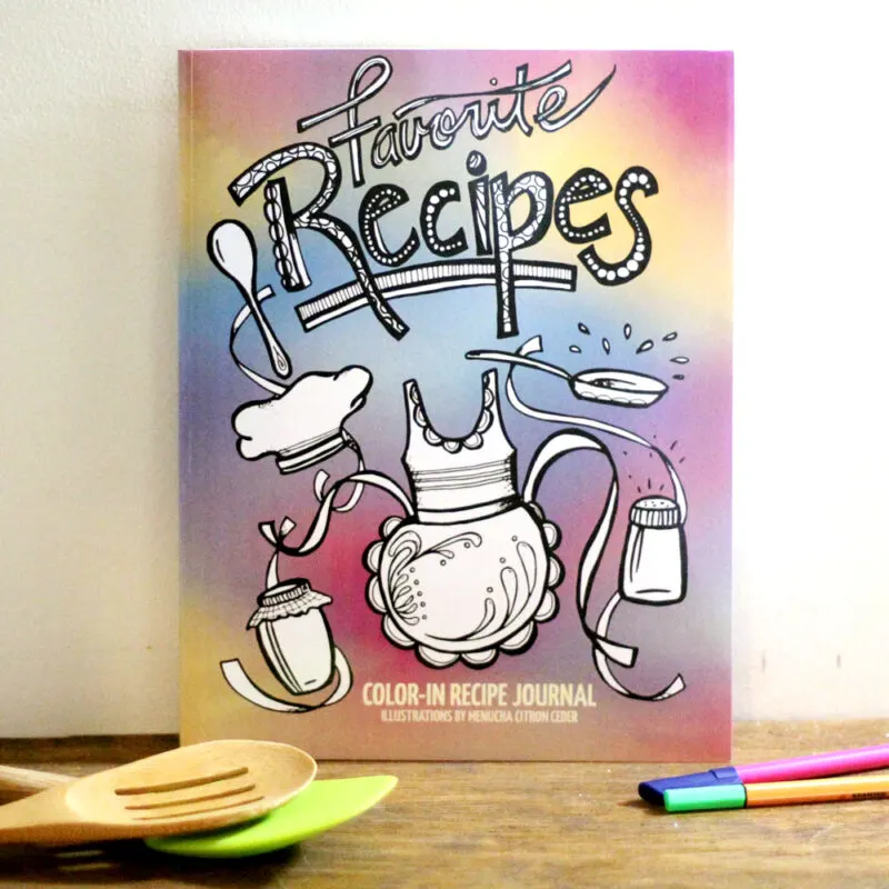 Printable Recipe Binder Pages Color-in recipe binder | Etsy