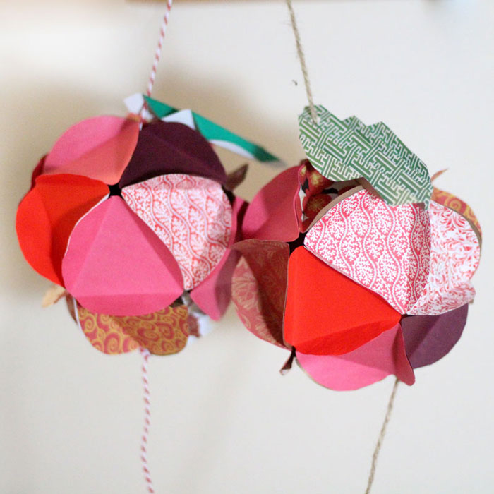 Make a beautiful apple paper globe to decroate your party or home! It's also a great sukkah decoration or rosh hashanah craft - for the Jewish High Holidays. This makes a perfect paper craft for teens and it's easy to adapt into anything.