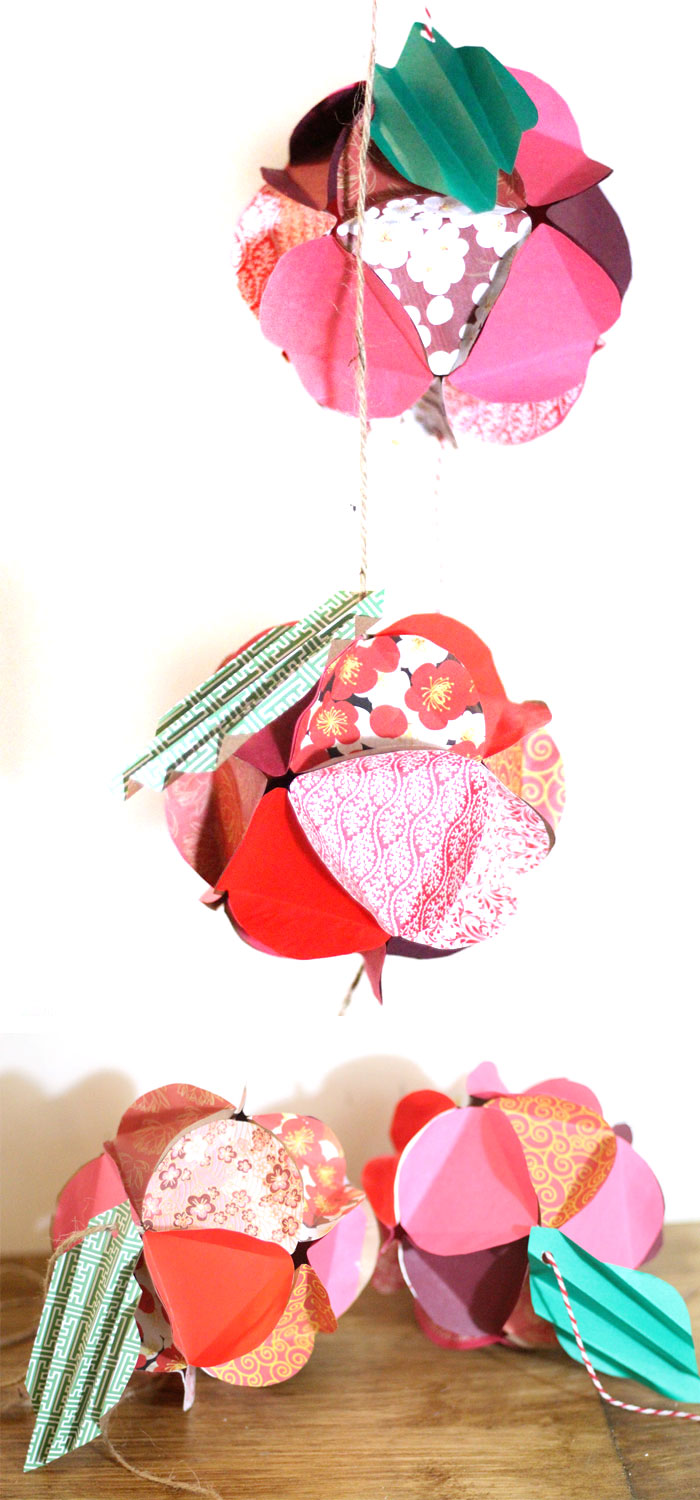 Make a beautiful apple paper globe to decroate your party or home! It's also a great sukkah decoration or rosh hashanah craft - for the Jewish High Holidays. This makes a perfect paper craft for teens and it's easy to adapt into anything.