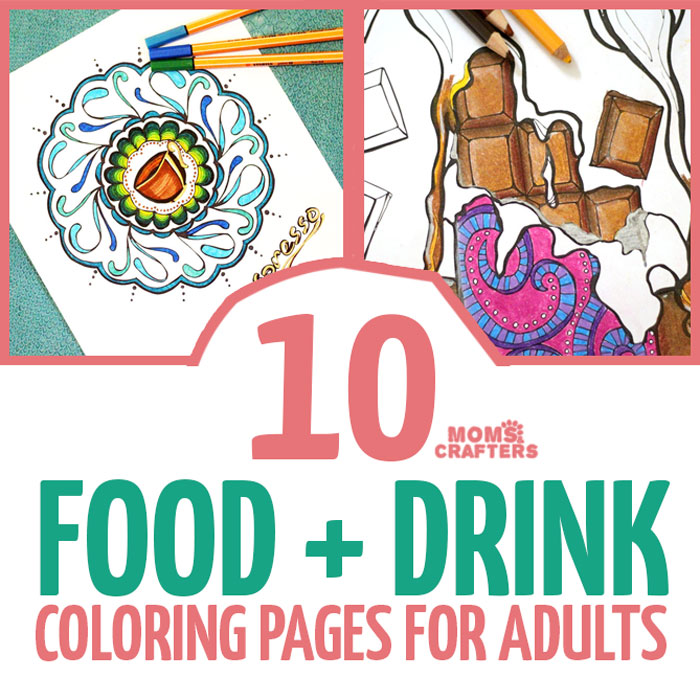 Do you love adult colouring pages? These food coloring pages for grown-ups are so pretty and fun!