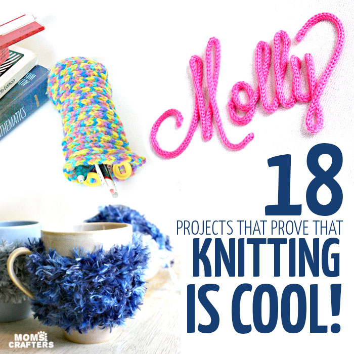 Do you think that knitting has passed its prime? Not true!! These 18 knitting projects for teens and tweens will prove that knitting IS cool! These knit crafts include home decor, accessories, and more!