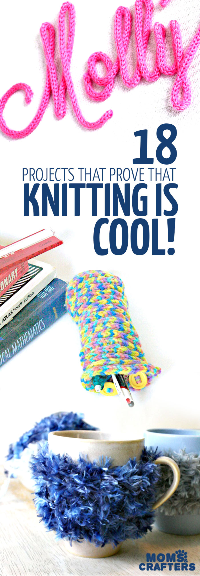 Do you think that knitting has passed its prime? Not true!! These 18 knitting projects for teens and tweens will prove that knitting IS cool! These knit crafts include home decor, accessories, and more!