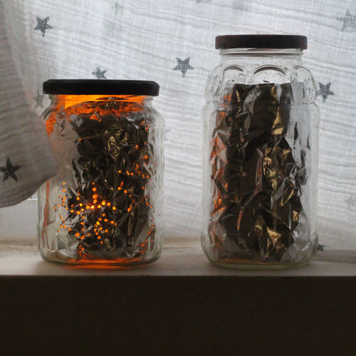 Make a beautiful starry night light that projects starts onto your wall! This fun toddler craft is great for kids of all ages - including preschool - as well. IT's made using recycled jars and based on the free Amazon Prime series Creative Galaxy that will give you plenty more kids craft ideas to try!