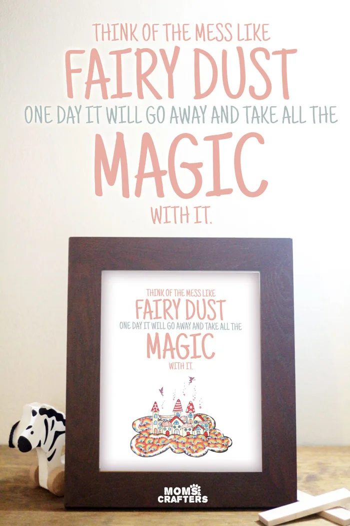 For when you're fed up with tripping over all those toys... You can get this cool quote as playroom wall art now. It's also great for your nursery decor and serves as a great parenting reminder and inspiration for just how lucky we are!