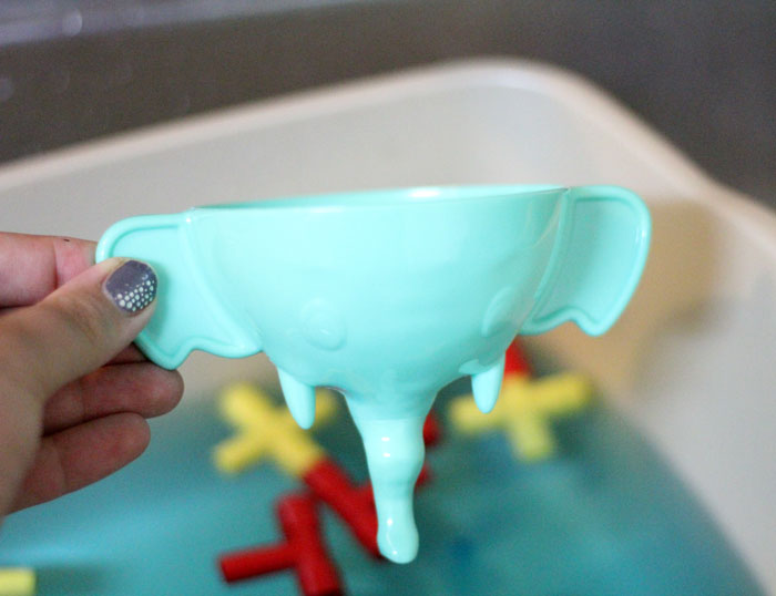 Check out this cool pipes and water play for toddlers activity - a fun sensory soup activity for toddler but also perfect for preschool and young kids! It incorpirates some engineering, problems solving, fine motor skills, plus some plain old silly fun!