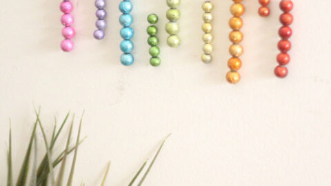 Beaded rainbow garland