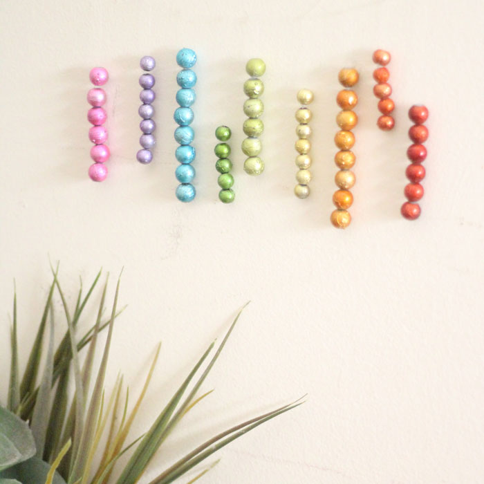 Beaded rainbow garland