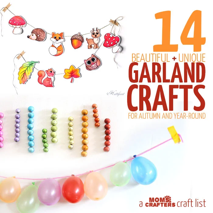 These beautiful garland crafts are easy to make too! It's full of fun garland ideas for autumn and year round.