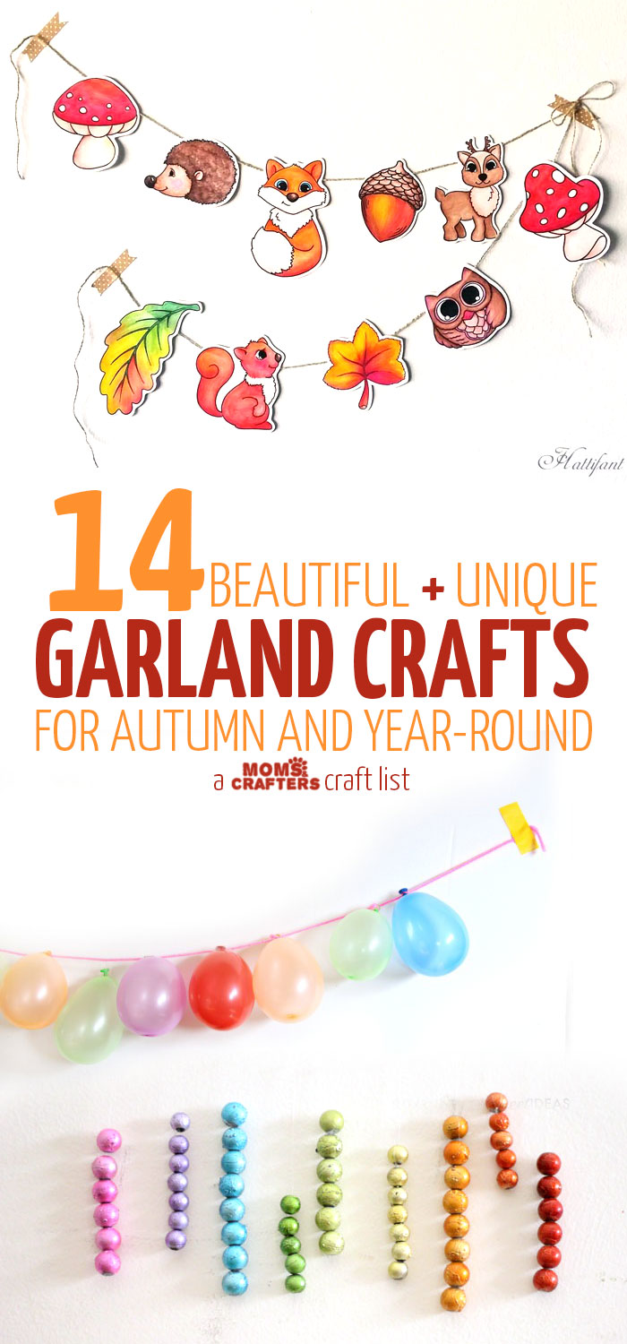These beautiful garland crafts are easy to make too! It's full of fun garland ideas for autumn and year round.
