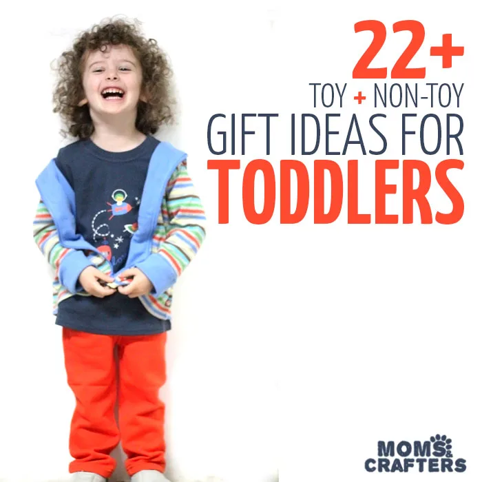 Check out this thorough list of amazing gifts for toddlers - from clothing to toys, and plenty of non-toy gift ideas as well! Perfect for help with your holiday or birthday shopping for Christmas or Hanukkah gifts.