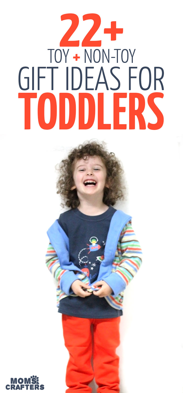 Check out this thorough list of amazing gifts for toddlers - from clothing to toys, and plenty of non-toy gift ideas as well! Perfect for help with your holiday or birthday shopping for Christmas or Hanukkah gifts. 