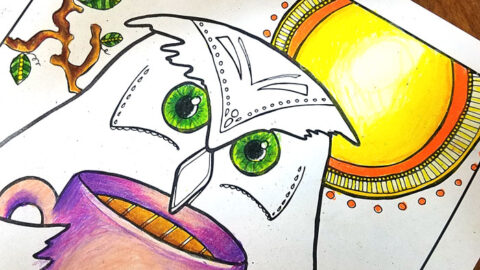 Free Printable Night Owl Coloring Page for Adults