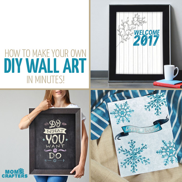 IF you were wondering how to make your own wall art, or thinking you don't have the time for it, check out this amazing tutorial on how to make your own DIY wall art and seasonal gallery walls in a few minutes. Plus, you can get these examples as a free printable.