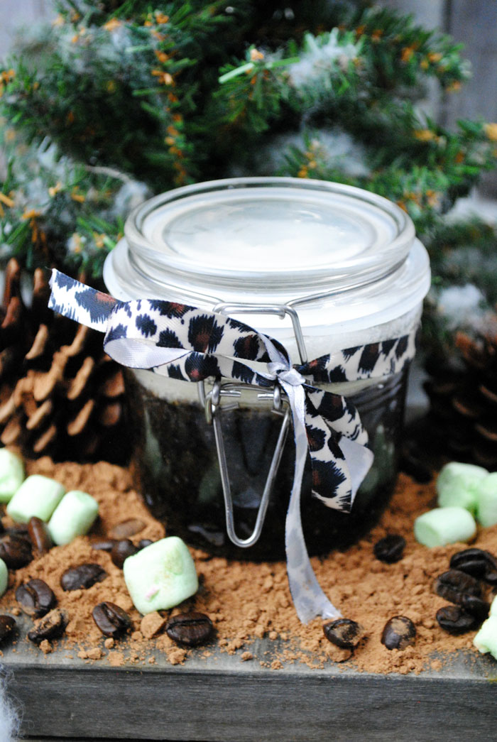 DIY scrubs and beauty products make great homemade gift ideas! This mint cocoa sugar scrub recipe is easy to prepare in large batches and a wonderful way to make your own presents.
