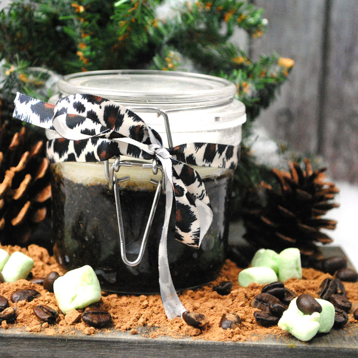 DIY scrubs and beauty products make great homemade gift ideas! This mint cocoa sugar scrub recipe is easy to prepare in large batches and a wonderful way to make your own presents.