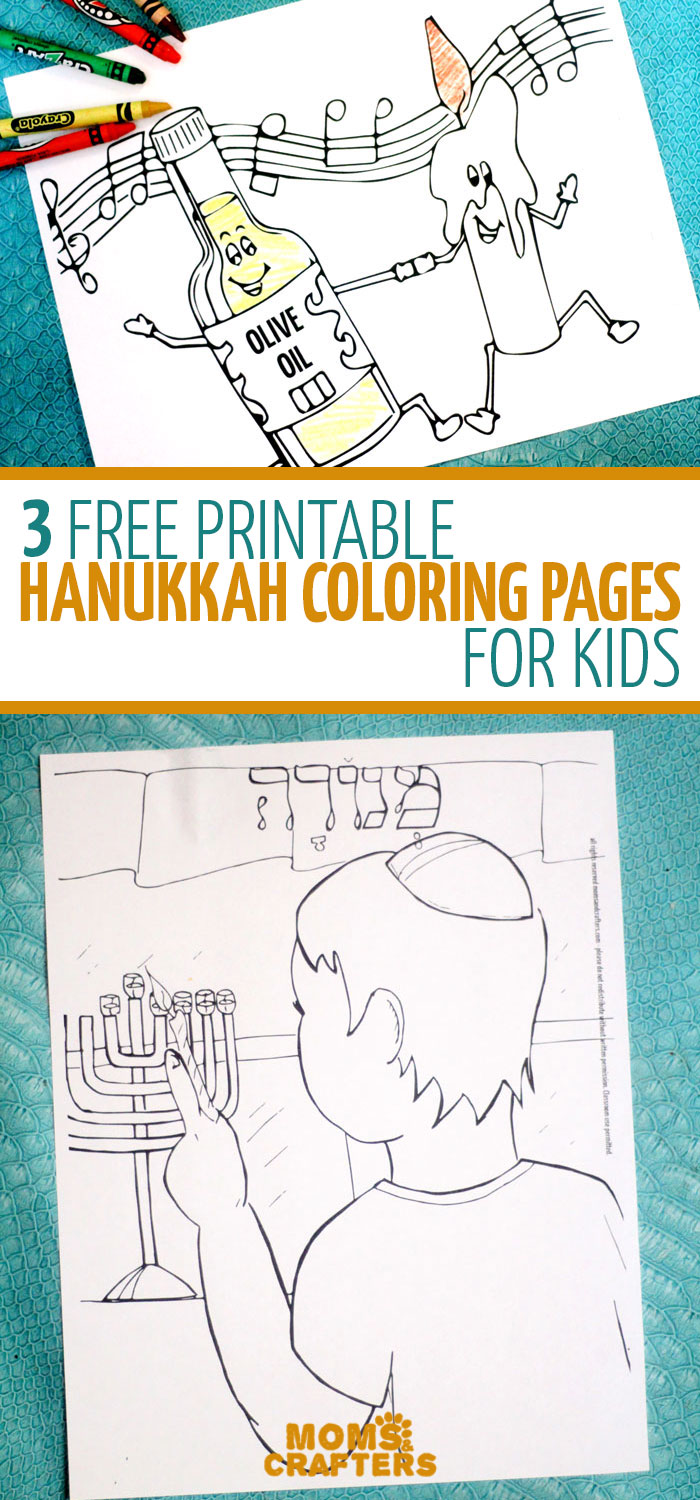 Aw, aren't these free printable Hanukkah coloring pages cute? Get these kids chanukah pages to color as a fun activity to celebrate this exciting Jewish winter holiday.