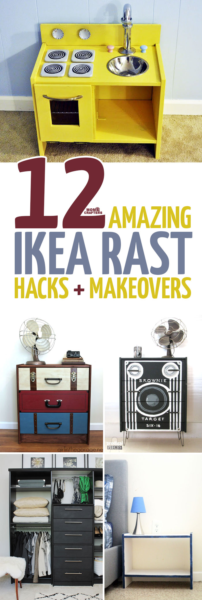 14 IKEA RAST hacks and makeovers that take a ridiculously cheap piece of furniture and turn it into something epic! You'll love these easy DIY home projects and furniture upgrades!