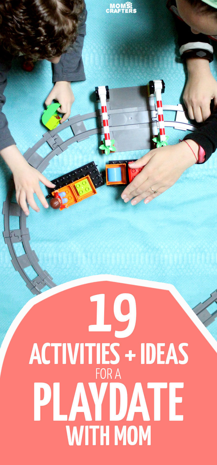 Love these ideas for a playdate with mom - perfect way for mothers to spend time with preschool age children! It includes snack ideas, activities, lots of things to do with LEGO DUPLO bricks, tons of educational fun ideas for toddlers and preschool.