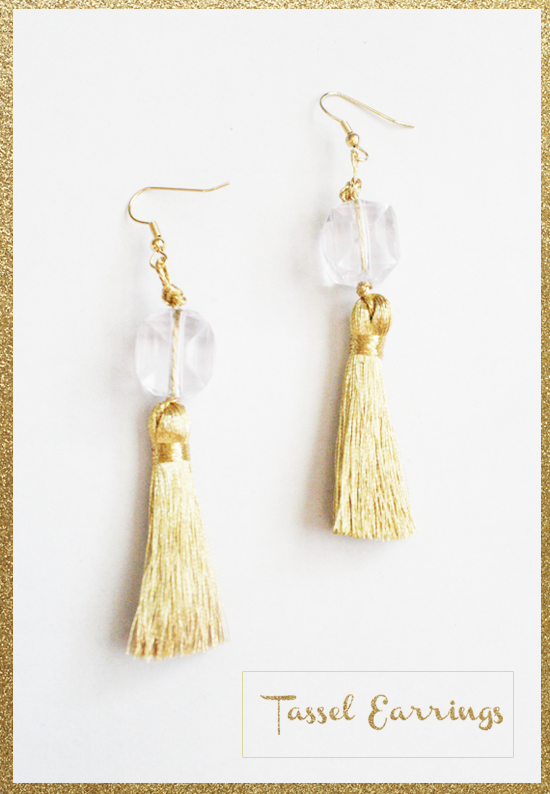 DIY Tassel Earrings - Blue Tassel Earrings - Made with HAPPY